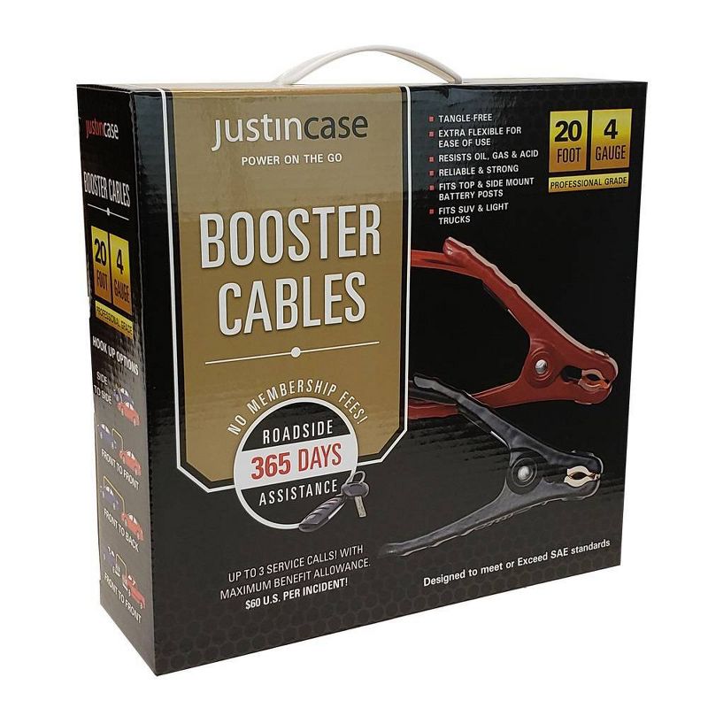 Justin Case 20ft 4 Gauge Booster Cable, 2 of 5