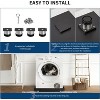 Coucheta Washing Machine Pan,Heavy-Duty Leak-Proof Drip Tray with 4 Anti-Vibration Feet, Carbon Steel Floor Saver for Washer & Dryer,Multi-Size - 3 of 4