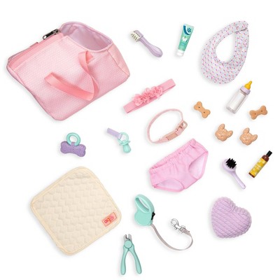 Our Generation Dog Carrier & Pet Care Grooming Set for 18" Dolls - Happy Puppies