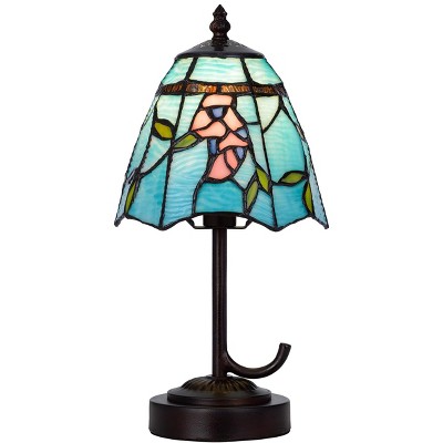 Cal Lighting BO-3117AC 40W Metal and Resin Tiffany Accent Lamp, Dark Bronze