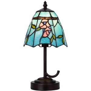 Cal Lighting BO-3117AC 40W Metal and Resin Tiffany Accent Lamp, Dark Bronze - 1 of 4