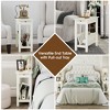 Tangkula 2 PCS Side Table End Table Nightstand w/ Bottom Storage Shelf & Rubber Wood Legs - 4 of 4