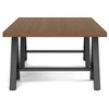 Hawkins Metal/Wood Coffee Table Walnut - WyndenHall: Veneer & Metal Pedestal Base, Spot Clean, 1-Year Warranty - 4 of 4