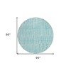 Teal Blue And Aqua Striped Washable Indoor Outdoor Area Rug - 3 of 4