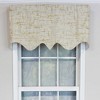 RLF Home Zino Gold Thin Lines Regal Window Treatment High Quality Valance 3" Rod Pocket 50" x 17" Gold/Ivory - 2 of 3