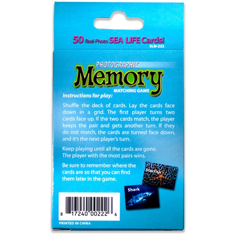 Stages Learning Materials Photographic Memory Matching Game, Sea Life, 3 of 10