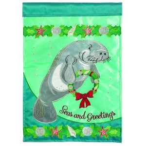 Seas and Greetings Green and Gray 13 X 19 Polyester Outdoor Hanging Garden Flag - 1 of 2