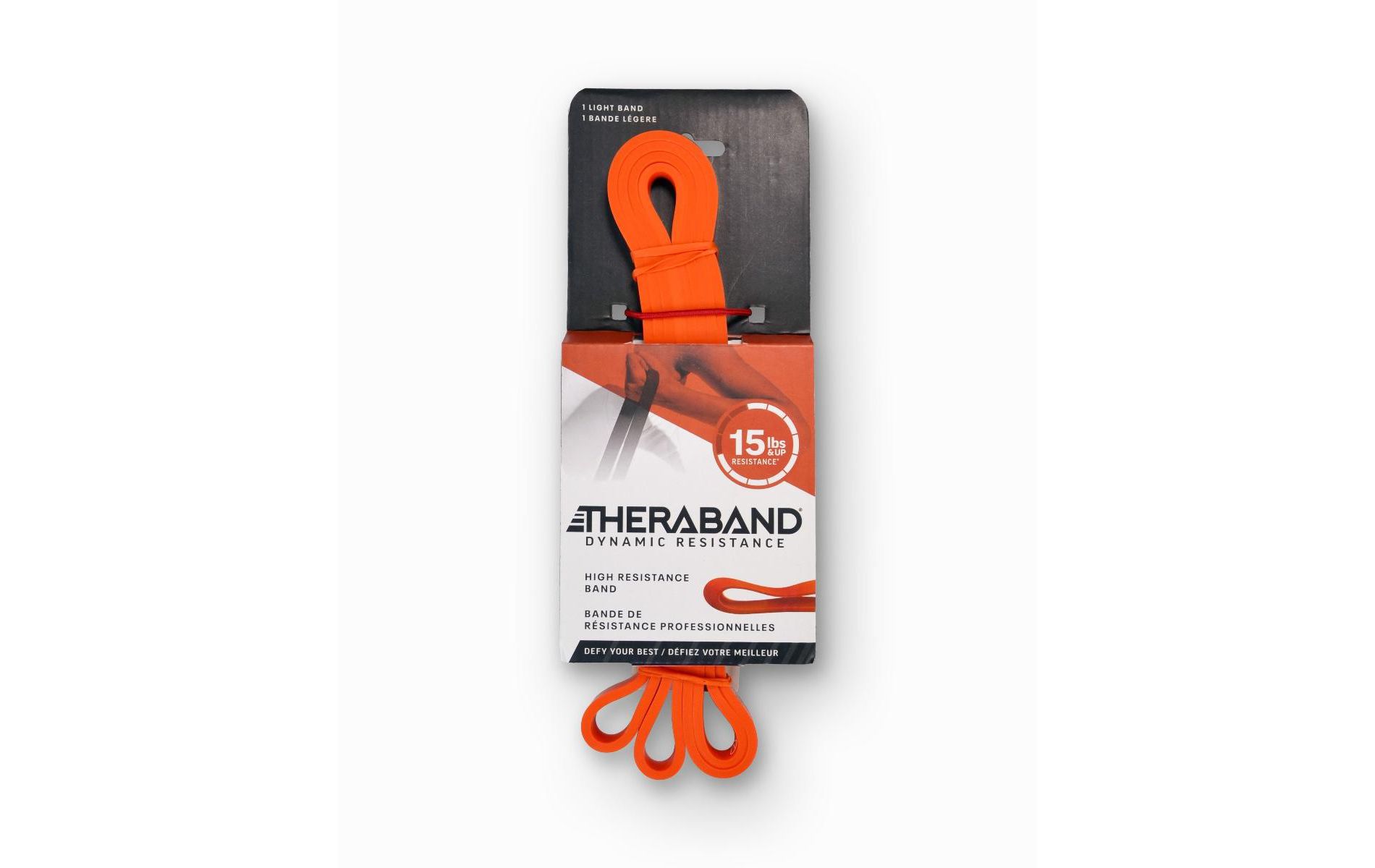 THERABAND High Resistance Band, Red, 15 lbs, Flexibility, Full Body Workouts, Light