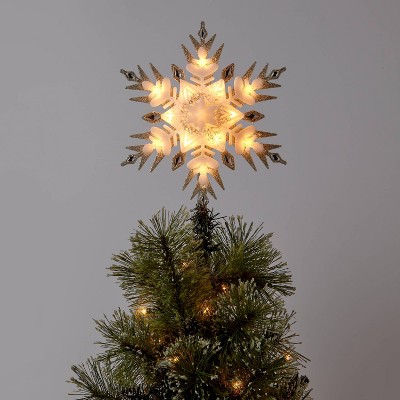 14.5" Lit Snowflake Tree Topper - Wondershop™