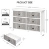 47" Dresser for Bedroom, Fluted Chest of Drawers with Storage, Wide Wood Storage Dressers & Chests of Drawers for Closet for Bedroom, Hallway, Entryway - image 2 of 4