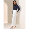 INSPIRE CHIC Women's Collared Business Casual Button Down Long Sleeves Bodysuit Leotard Shirt - 4 of 4