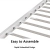 TopComfy Beds Sturdy Twin Over Full Bunk Bed Metal Low Profile Twin Over Full Bunk Bed with Ladder and Guardrails for Kids, White, 81.11"*14.97"*6.89" - 3 of 4