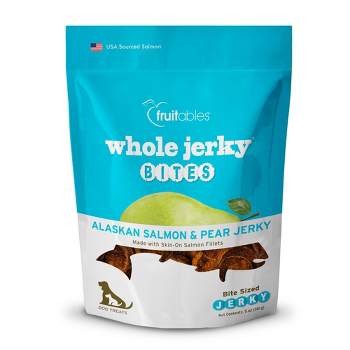 Fruitables Whole Jerky Bites Alaskan Salmon and Pear Jerky Dog Treats - 5oz