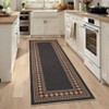 Modern Bordered Easy Jute Area Rugs Washable Geometric Indoor Outdoor Carpet - 4 of 4