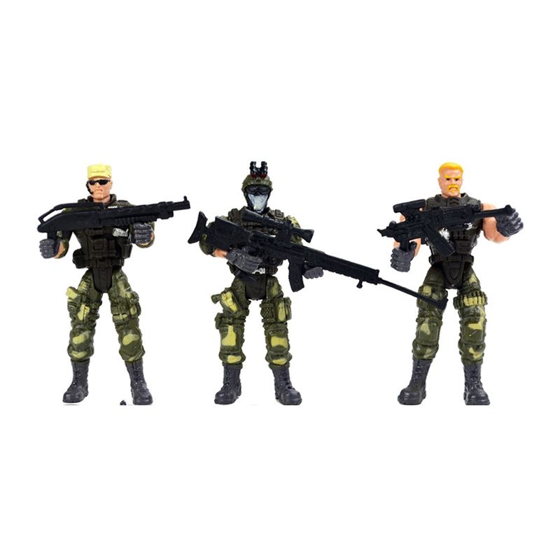 Ready! Set! Play! Link Special Force Army SWAT Soldiers Action Figures With Military Gear and Accessories - Pack of 6, 2 of 4