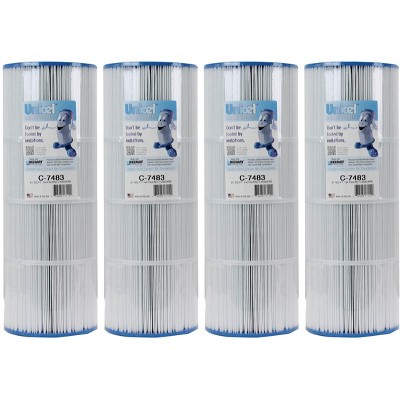 Unicel C-7483 81 Square Foot Media Replacement Pool Filter Cartridge with 176 Pleats, Compatible with Hayward Pool Products (4 Pack)