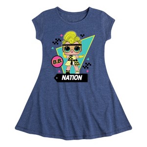 Girls' - LOL Surprise! - Cotton Candy Fit & Flair Cap Sleeve Dress - 1 of 3