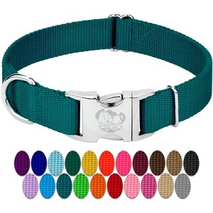 Country Brook Petz Premium Nylon Dog Collar with Metal Buckle for Small Medium Large Breeds - Vibrant 30+ Color Selection - 1 of 4