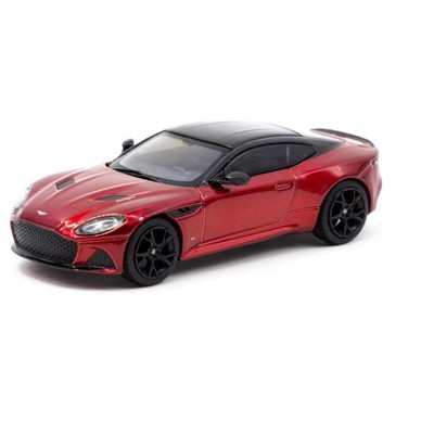 Aston Martin DBS Superleggera Red Metallic with Black Top 1/64 Diecast Model Car by Tarmac Works