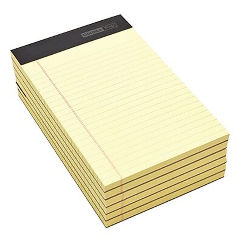 MyOfficeInnovations Notepads 5" x 8" Narrow Canary 100 Sh./Pad 6 Pads/PK (35715-CC) 398212, 5 of 9