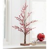 LED Lighted Frosted Berry Twig Tree with Base 38"H - 2 of 2