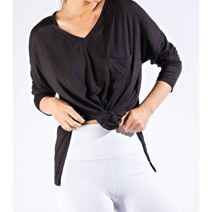 Women's Basic with Pocket Solid Tee - mono b - 1 of 1