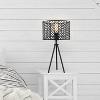 18.5" Ingrid Cage Shade Metal Tripod Table Lamp Black - River of Goods: Modern Accent for Living Room, Inline Switch - 2 of 4