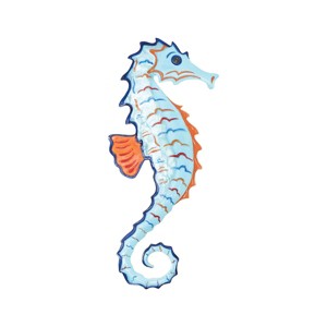 Gallerie II Bimini Island Coastal Tropical Seahorse Wall Art 7 x 0.5 x 15 Inches. - 1 of 1