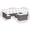 vidaXL Garden Sofa Set Beige PE rattan 13 Piece Set Adjustable Feet - 3 of 4