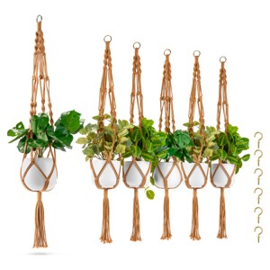 Sorbus Macrame Plant Hanger - for Home Decor, Patio, Garden - 1 of 4