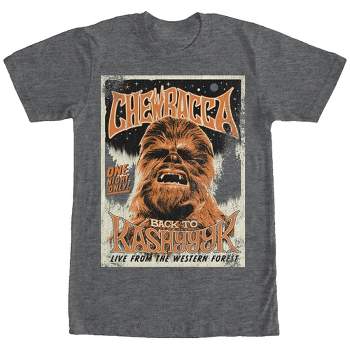 Men's Star Wars Chewbacca Vintage Concert Poster T-Shirt