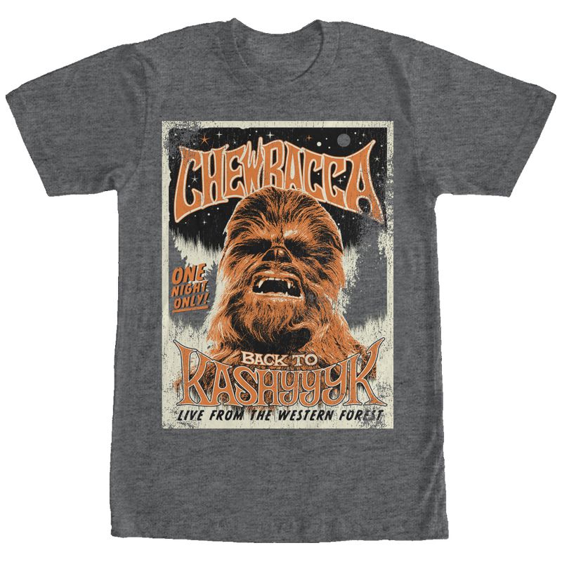 Men's Star Wars Chewbacca Vintage Concert Poster T-Shirt, 1 of 5