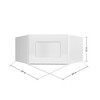 HOMLUX Easy-DIY Royal White Ready to Assemble Diagonal Corner Kitchen Cabinet Glass NOT included - 2 of 3