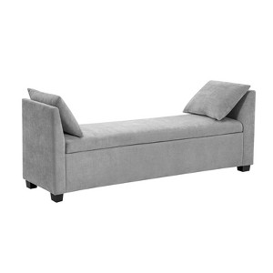 Amelia Storage Bench With Sturdy Rubber Wood Legs | ARTFUL LIVING DESIGN - 1 of 4