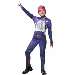 Rubie's Fortnite Brite Bomber Teen Costume Jumpsuit With Cap & Accessories Small