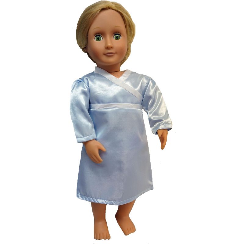 Doll Clothes Superstore Baby Blue Nightgown For 18 Inch Dolls, 2 of 5
