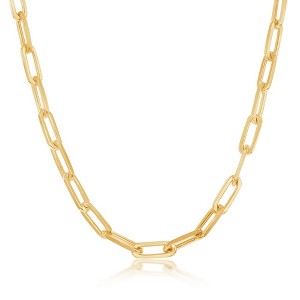Links of Italy Sterling Silver 5.5mm Paper Clip Chain  - Available Sizes: 16  , 18  , 20  , 22  , 24  Inches - 1 of 3