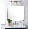 Elegant Lighting Soft corner metal rectangular mirror 36x40 inch in Brass - 2 of 4