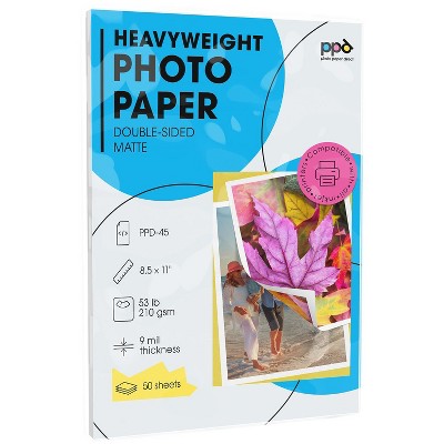 PPD Matte Double Sided Photo Paper 8.5x11" 50 sheets 210 gsm for Inkjet Printers