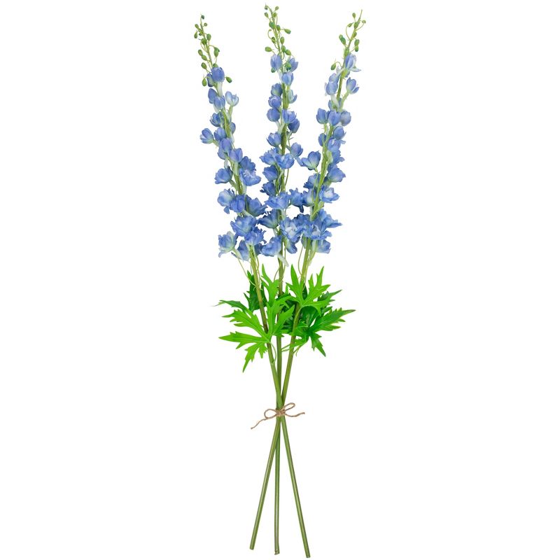 Northlight Real Touch™ Blue Delphinium Artificial Floral Stems, Set of 6 - 40", 4 of 10