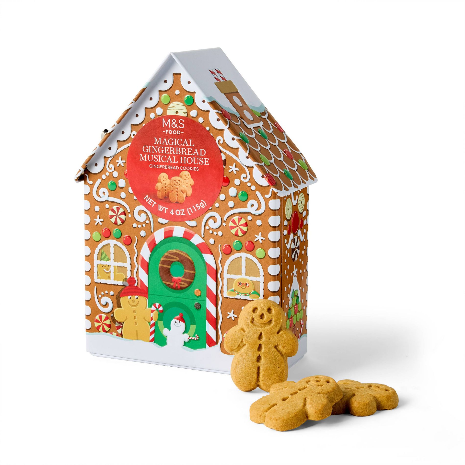 M&S Christmas Gingerbread Tin - 4.10oz