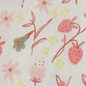 pink flowers on cream background