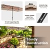 Tangkula 15FT Double-Sided Market Umbrella Large Crank Handle Vented Twin Patio - 3 of 4