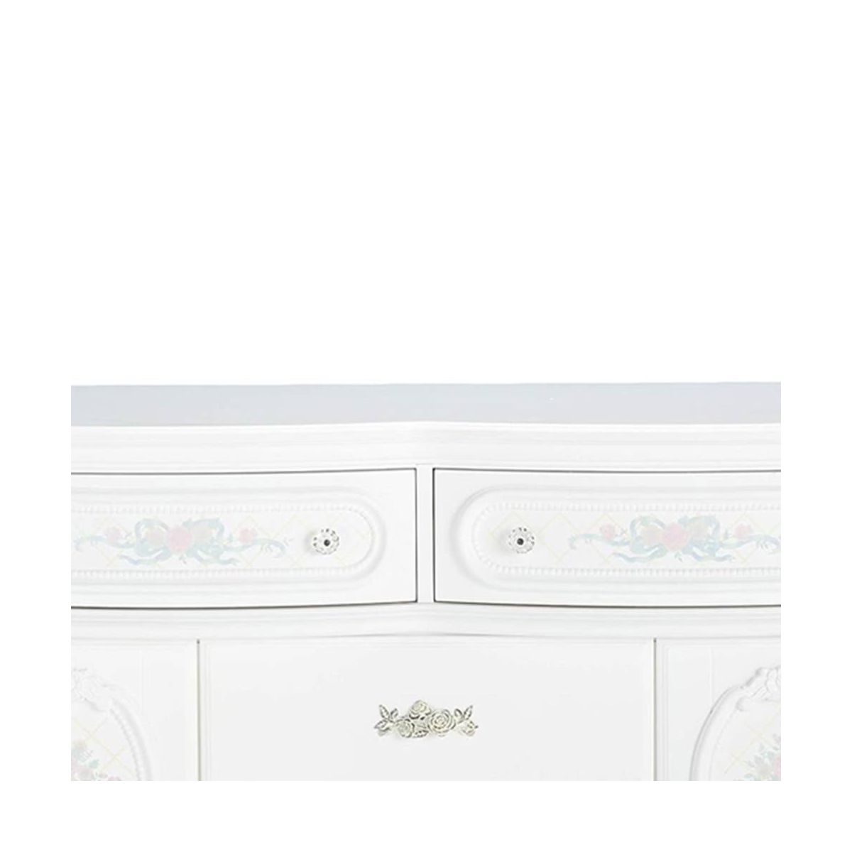 52" Flora Decorative Storage Drawer White Finish - Acme Furniture: Fixed Shelf, 5 Drawers, No Assembly Required - thumbnail 2