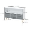 GustoWave Kids Bookcase with Collapsible Fabric Drawers, Children's Book Display, Toy Storage Cabinet Organizer (White+Gray) - 2 of 4