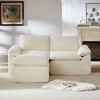 AENKYO Modular Cloud Sofa Set - Corduroy Modular Sectional Couch with Pillows, Living Room Sectional with Deep Seating & No Tools Assembly, Beige - 3 of 4