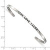 Black Bow Jewelry 3mm Stainless Steel Enamel & Crystal LIVE LOVE LAUGH Cuff Bracelet - image 4 of 4