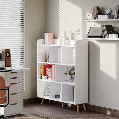 Aoxun Bookshelf Bookcase, Cube Storage Organizer, Wood Display Bookshelf, Storage Shelves