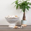 Storied Home Boho Wood Pedestal Serving Bowl - 2 of 4