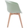 Nordlys Set of 4 Wood and Polypropylene Dining Chairs Modern Design Style Dining Room - 2 of 4